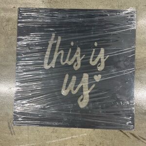 Matte Black 'This Is Us' Metal Wall Art Sign